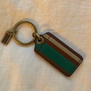 Vintage Coach Leather Tag Keychain